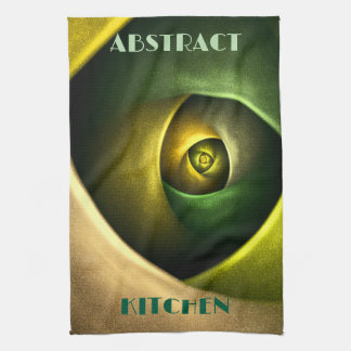 Paño De Cocina Patrón De Arte Abstracto Verde Floral Moderno De S