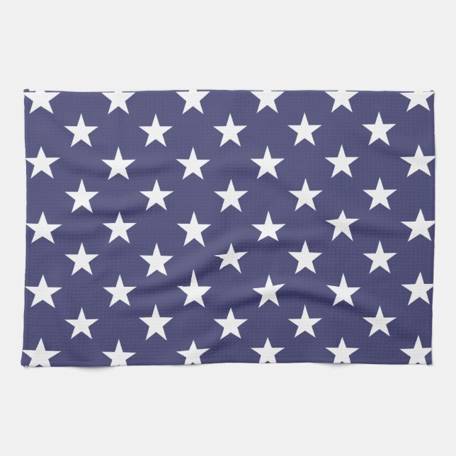 Paño De Cocina Patrón de bandera estadounidense patriótica de las (Horizontal)