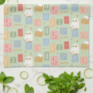 Paño De Cocina Patrón de bloque de letras de Hedwig Post