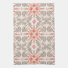 Paño De Cocina Patrón de Boho de Terracotta Stars & Vines