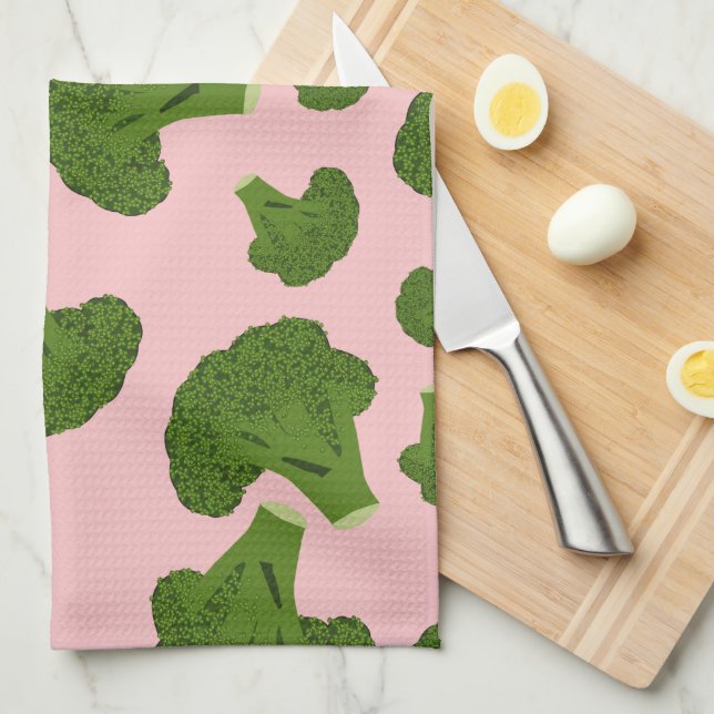 Paño De Cocina Patrón de brócoli (Doblado Cuarto)