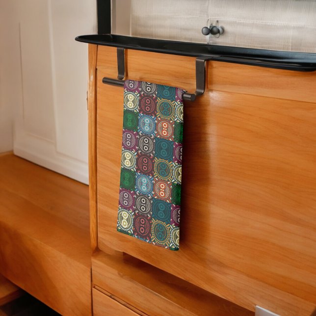 Paño De Cocina Patrón de búho multicolor (Kitchen Towel)