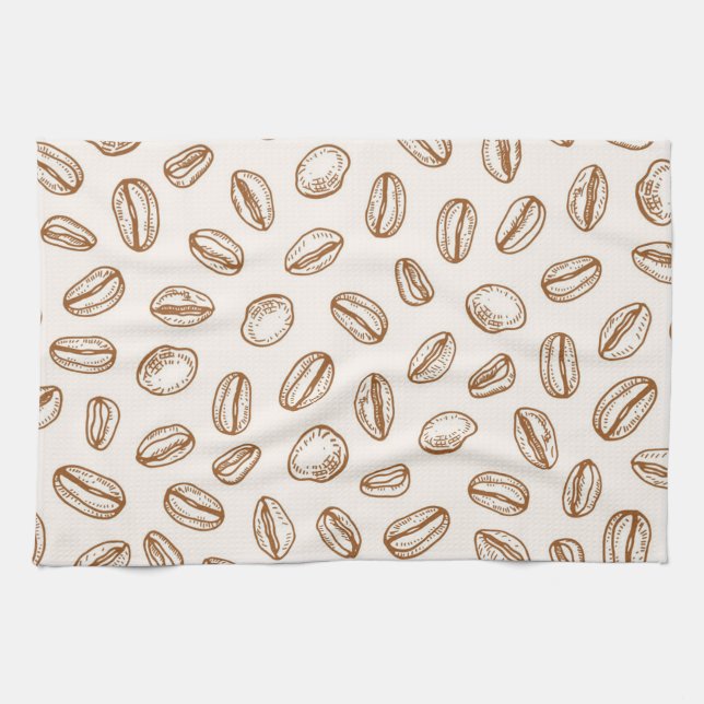 Paño De Cocina Patrón de café (Horizontal)