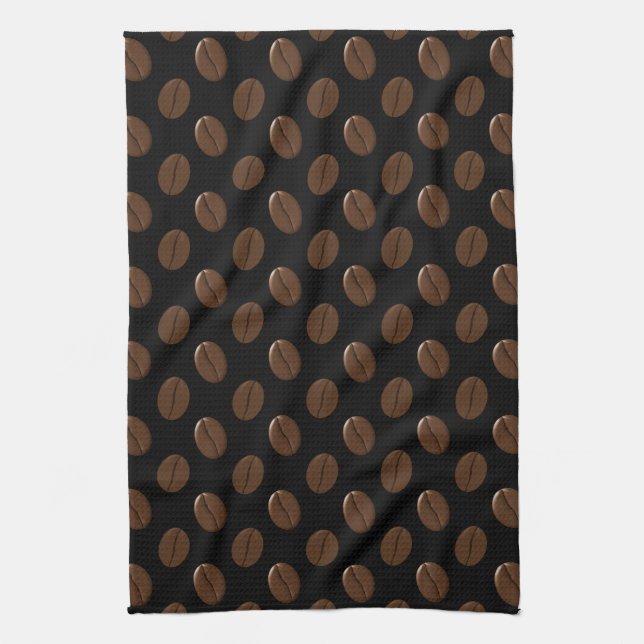 Paño De Cocina Patrón de café (Vertical)