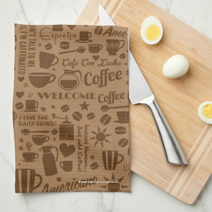 Paño De Cocina Patrón de café