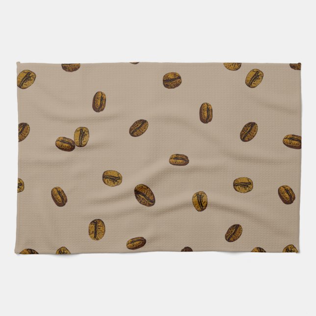 Paño De Cocina Patrón de café (Horizontal)
