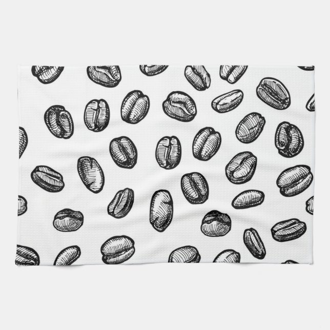Paño De Cocina Patrón de café (Horizontal)