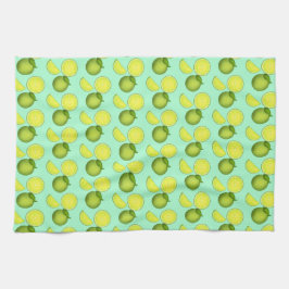 Paño De Cocina Patrón de cal verde
