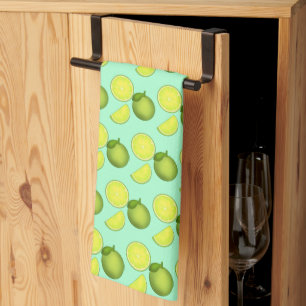 Paño De Cocina Patrón de cal verde