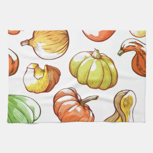 Paño De Cocina Patrón de calabaza