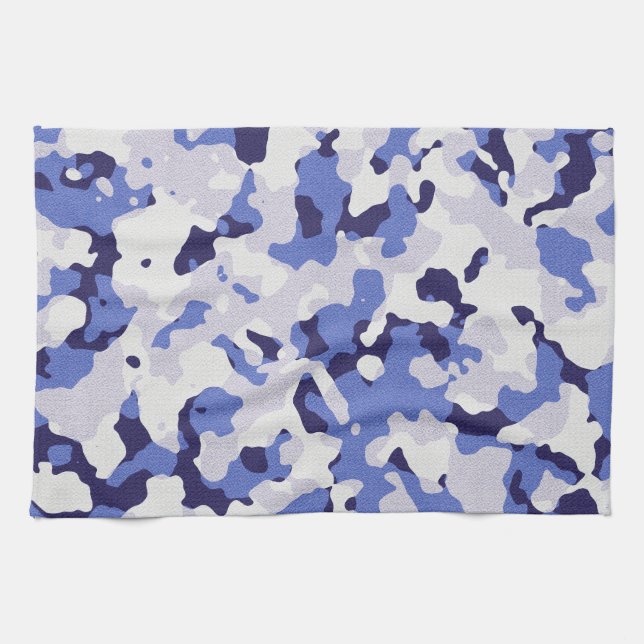 Paño De Cocina Patrón de camuflaje azul (Horizontal)