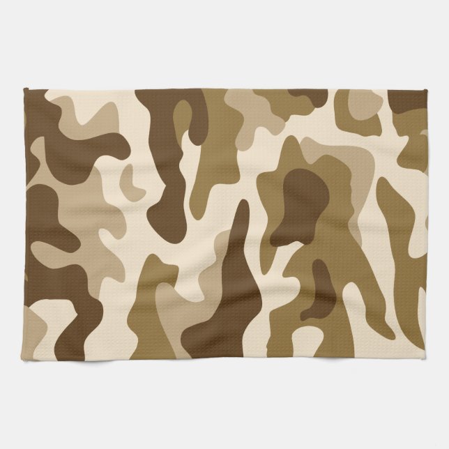 Paño De Cocina Patrón de camuflaje beige (Horizontal)