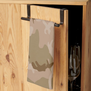 Paño De Cocina Patrón de camuflaje del desierto, patrón militar,