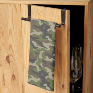 Paño De Cocina Patrón de camuflaje verde