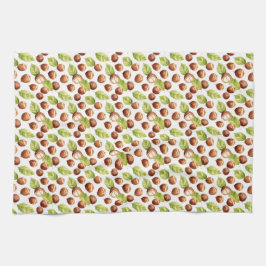 Paño De Cocina Patrón de castañas otoñales sin foco