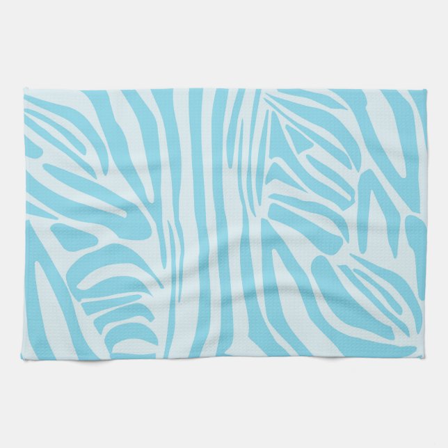 Paño De Cocina Patrón de cebra azul (Horizontal)