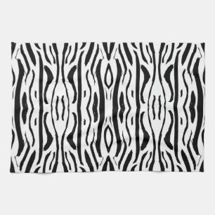 Paño De Cocina Patrón de cebra o tigre en blanco y negro