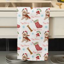Patrón de Celebración de Navidad con Yorkie