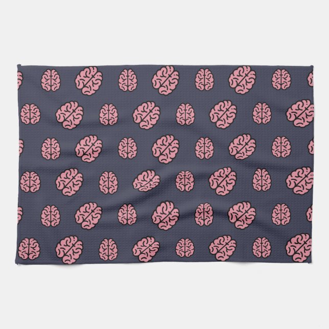 Paño De Cocina Patrón de cerebros de las mentes grandes (Horizontal)