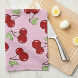 Paño De Cocina Patrón de cerezo rojo dulce