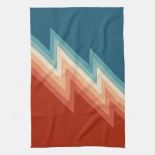 Paño De Cocina Patrón de chevron de estilo retro