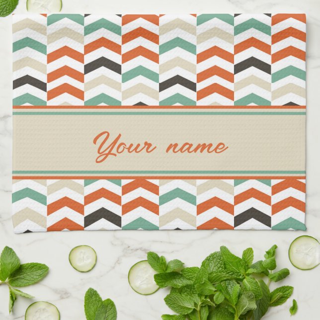 Paño De Cocina Patrón de chevron de moda (Doblado)