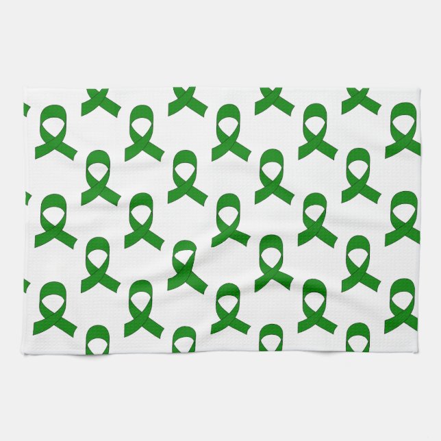 Paño De Cocina Patrón de cinta verde (Horizontal)