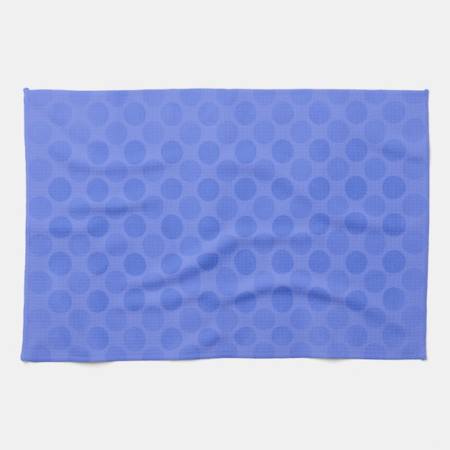 Paño De Cocina Patrón de círculos azules retro (Horizontal)