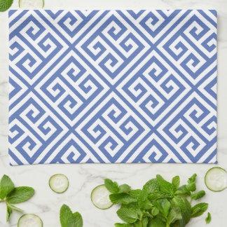 Paño De Cocina Patrón de claves griegas azules
