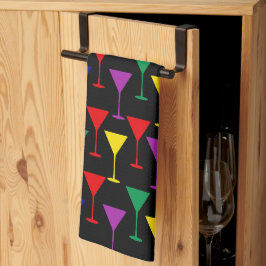 Paño De Cocina Patrón de cóctel Martini Colorido