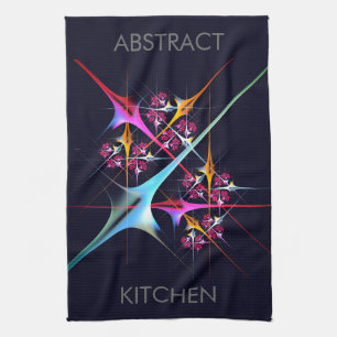 Paño De Cocina Patrón de color de arte de color rosa floral moder