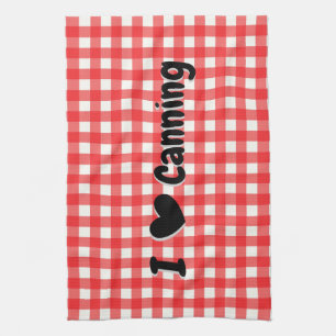 Paño De Cocina Patrón de comprobación de Gingham rojo I