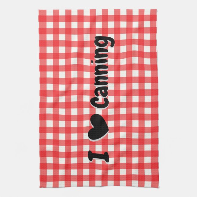 Paño De Cocina Patrón de comprobación de Gingham rojo I (Vertical)