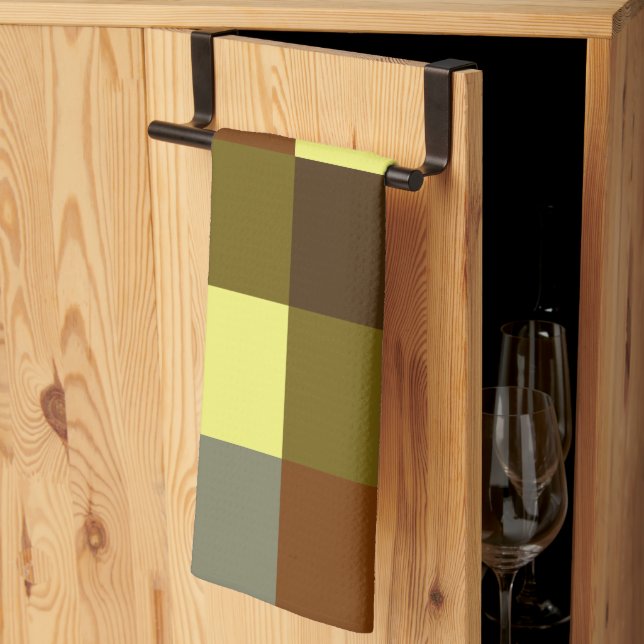 Paño De Cocina Patrón de comprobación de la pantalla de búfalo co (Pliegue de tercios)