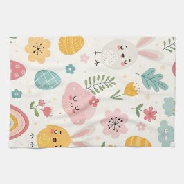 Paño De Cocina Patrón de conejo de Pascua