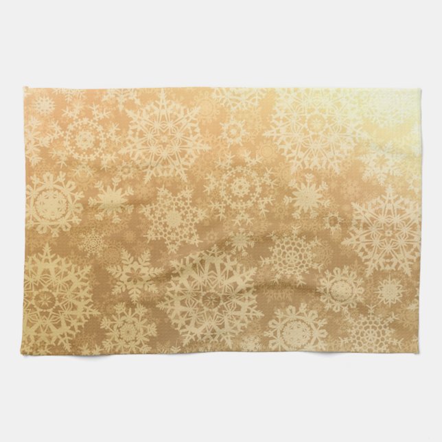 Paño De Cocina Patrón de copo de nieve	 (Horizontal)