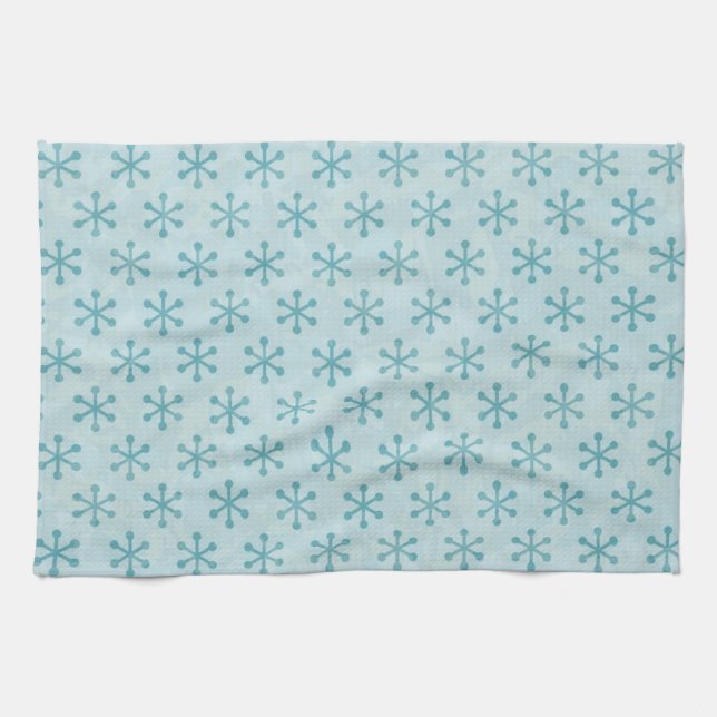 Paño De Cocina Patrón de copo de nieve	 (Horizontal)