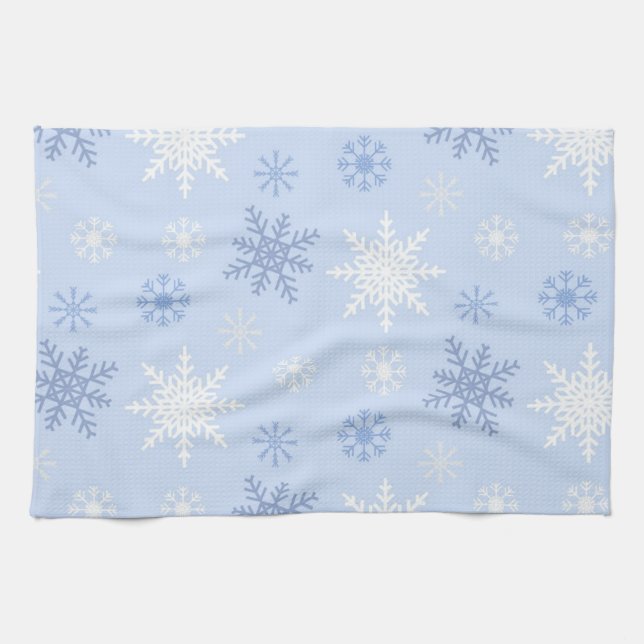 Paño De Cocina Patrón de copo de nieve (Horizontal)