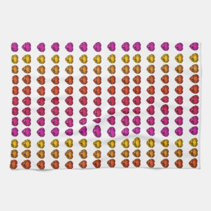 Paño De Cocina Patrón de corazón colorido