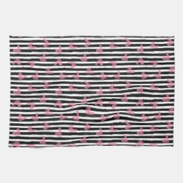 Paño De Cocina Patrón de corazón rosado