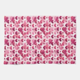 Paño De Cocina Patrón de corazones rosados