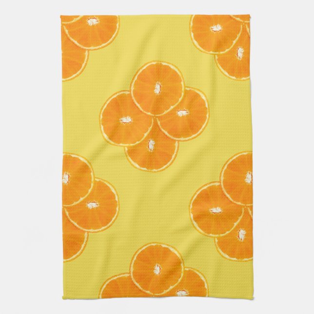 Paño De Cocina Patrón de corte de naranja (Vertical)