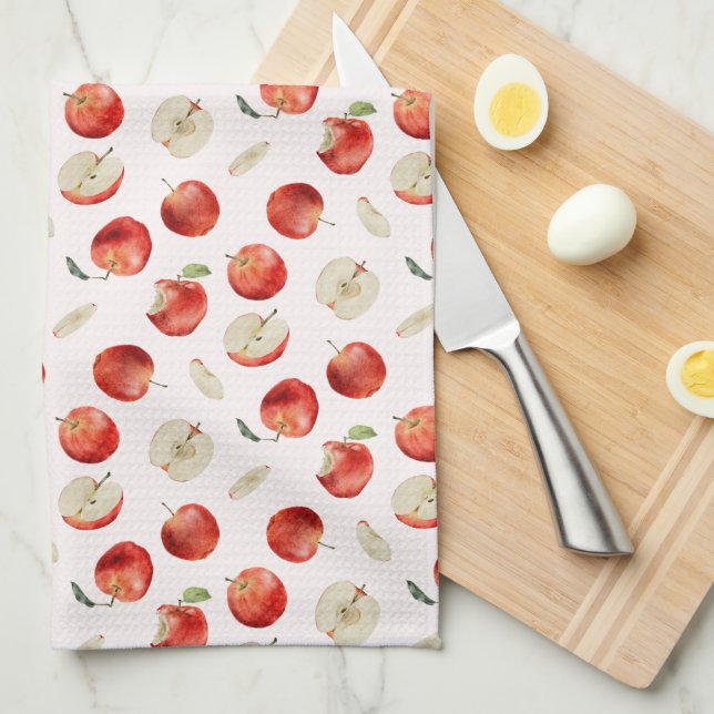 Paño De Cocina Patrón de cortes de Apple (Doblado Cuarto)