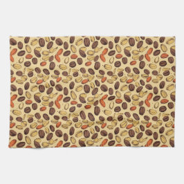 Paño De Cocina Patrón de cosecha de habas rusticas No5