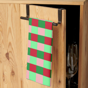 Paño De Cocina Patrón de cuadros de Navidad contemporáneo