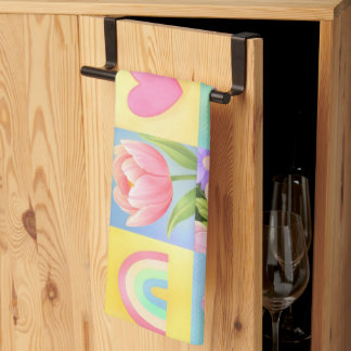Paño De Cocina Patrón de cuadros florales de moda colorido