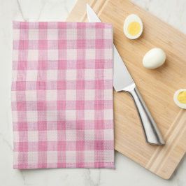 Paño De Cocina Patrón de Cuadros Rosa Bebé