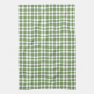 Paño De Cocina Patrón de cuadros verde blanco