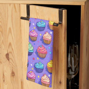 Paño De Cocina Patrón de Cupcake Divertido con Glaseado: Panaderí
