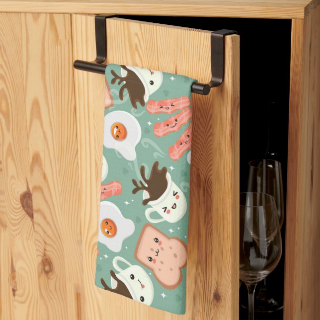 Paño De Cocina Patrón de desayuno corto (Pliegue de tercios)